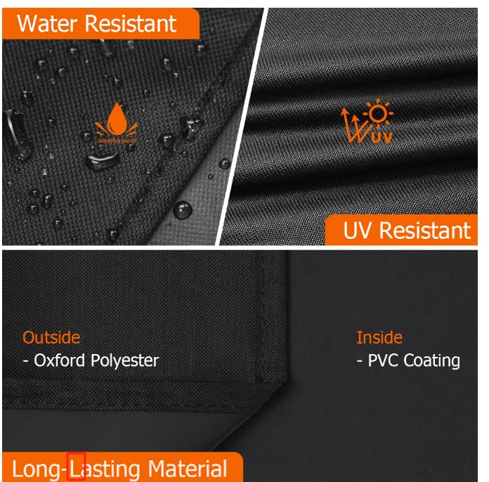 iCOVER 36 inch Griddle Cover for Blackstone, 600D Heavy Duty Waterproof Canvas Flat Top Gas Grill Covers for 36" Grills 1554 1825 for Weber 36â€ Griddles Camp Chef 600 with Support Pole - Image 3